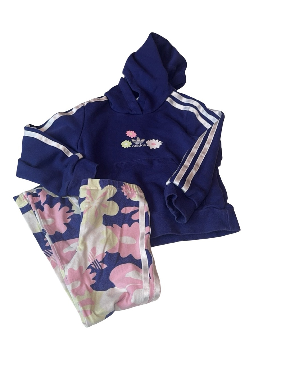 Adidas Kids Hoodie with Floral Logo